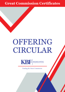 KBF-Offering-Circular-Great-Commission-Certificates
